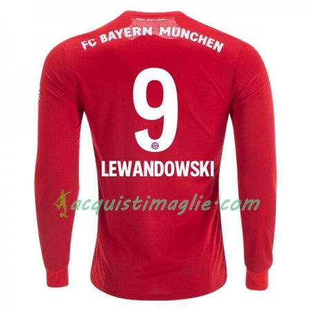 Divisa di Calcio Bayern Monaco Robert Lewandowski 9 Prima 2019/2020 Manica Lunga